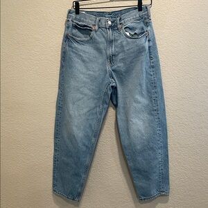 GAP Size 28/6 Barrel Jean High Rise High Waist Lightwash Womens Jeans